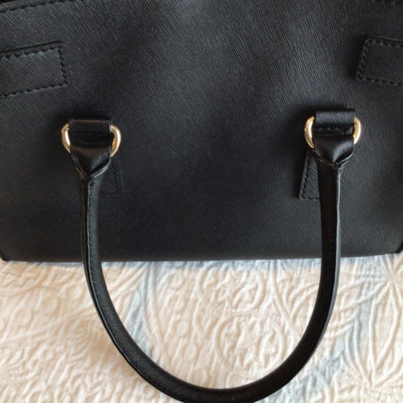 Michael Kors Black Saffiano Leather Hamilton Medium Satchel - Picture 7 of 13